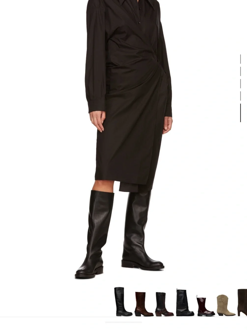 CO Black Over-the-Knee Leather Boots